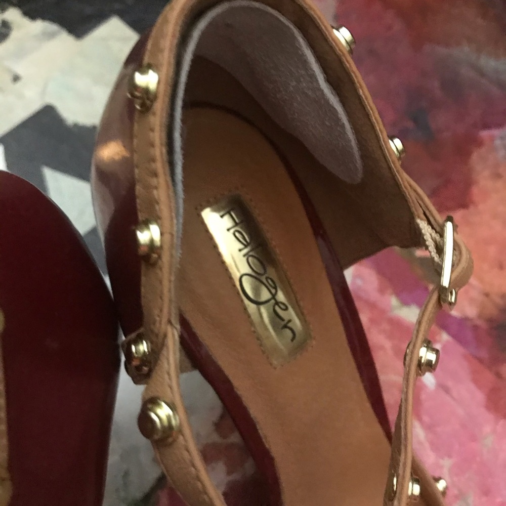 Halogen Red Studded Heels - Picture 8 of 10